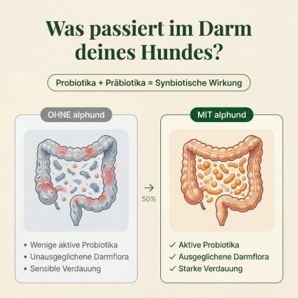 Was im Darm deines Hundes passiert – Probiotika und Präbiotika Wirkung erklärt